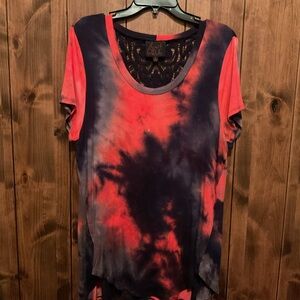 Vibrant Tie-Dye Short Sleeve Top